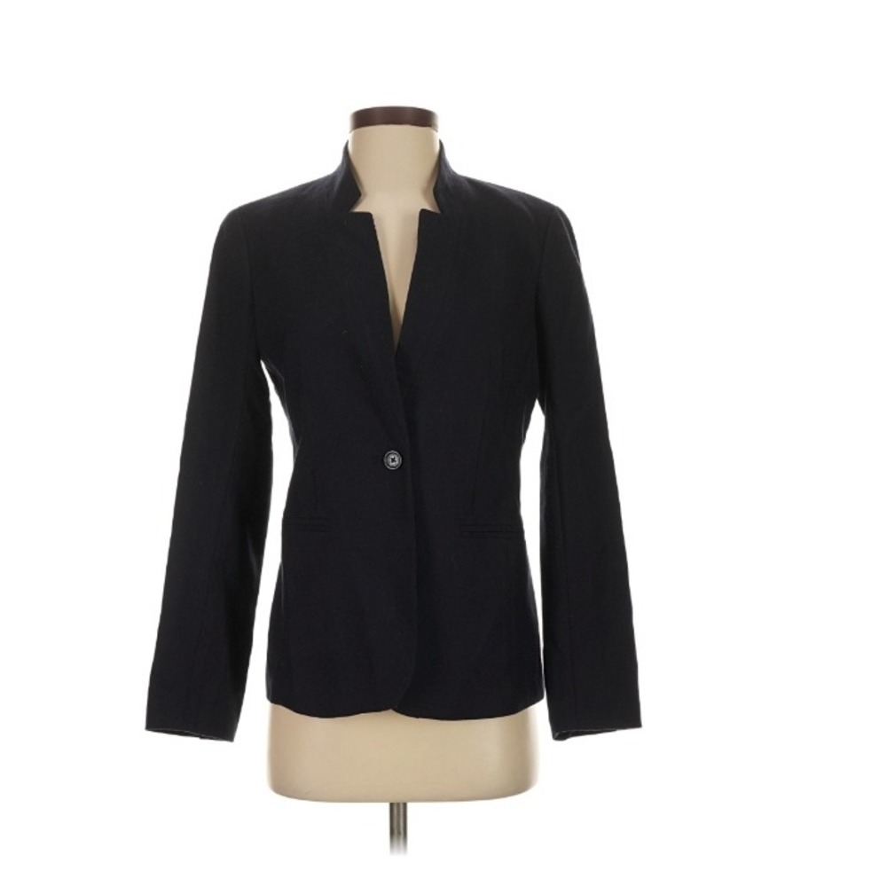 Brooks Brothers 346 Womens Navy Blue Wool Blazer Jacket Size 4